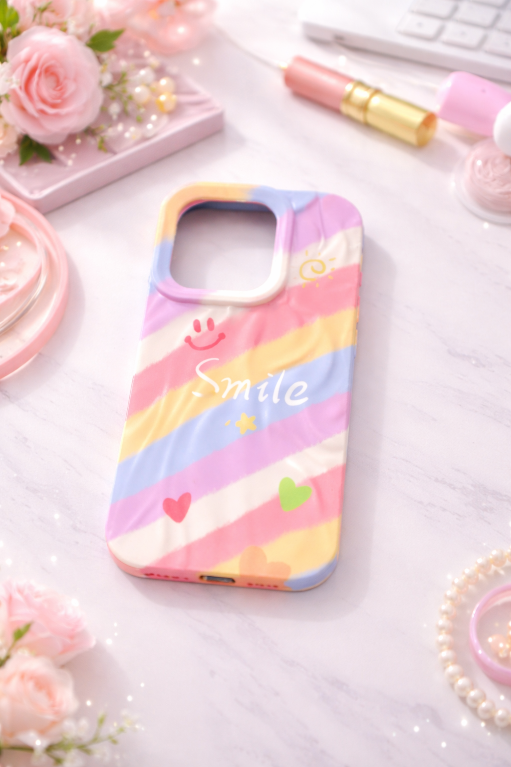 Rainbow Smiley Phone Cover