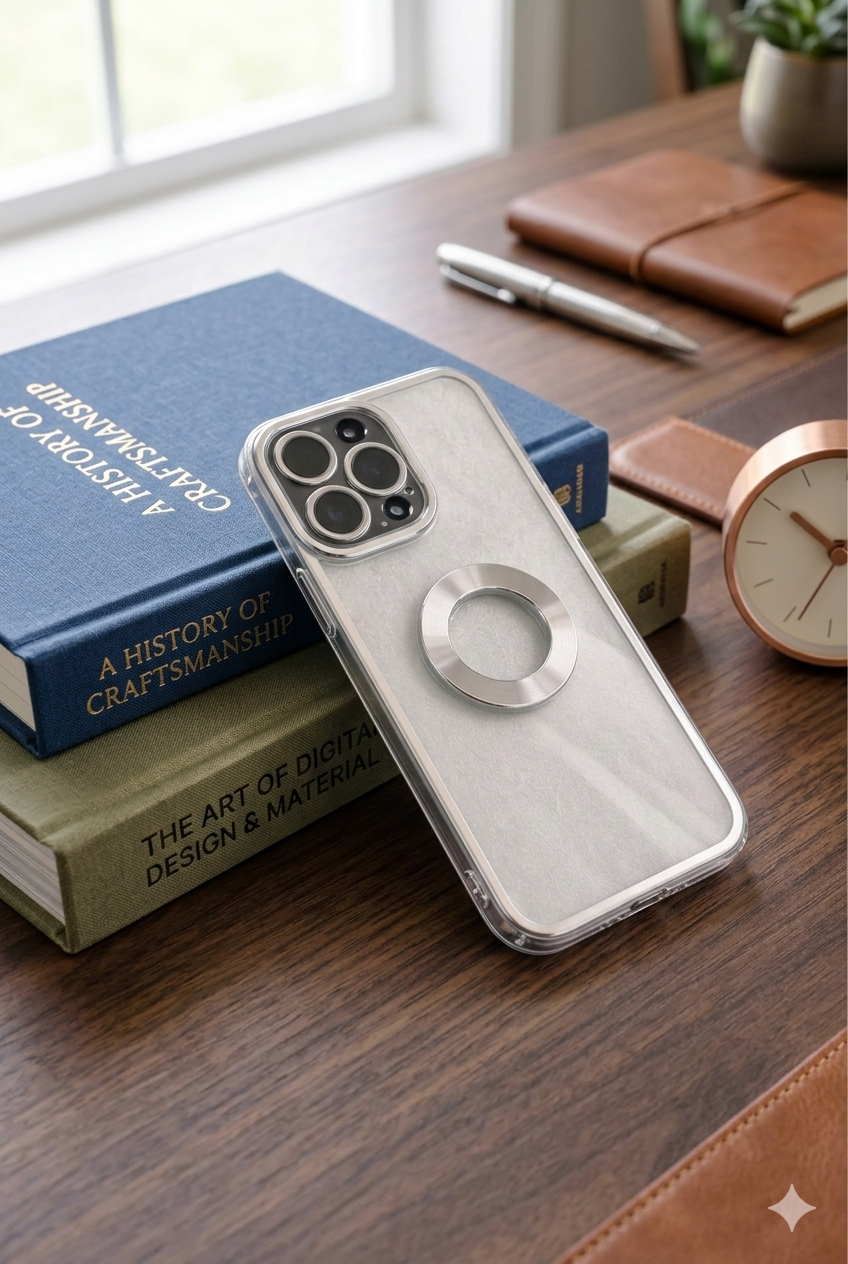 Silver Plain Phone Cover