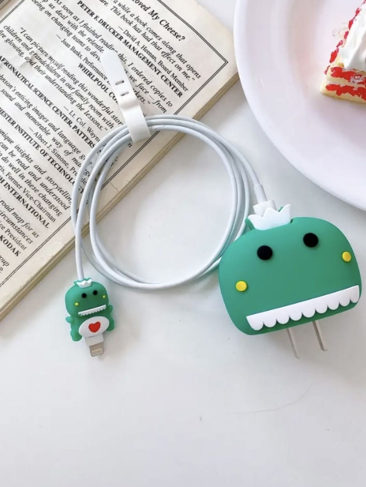 Green Dino Charger Cover