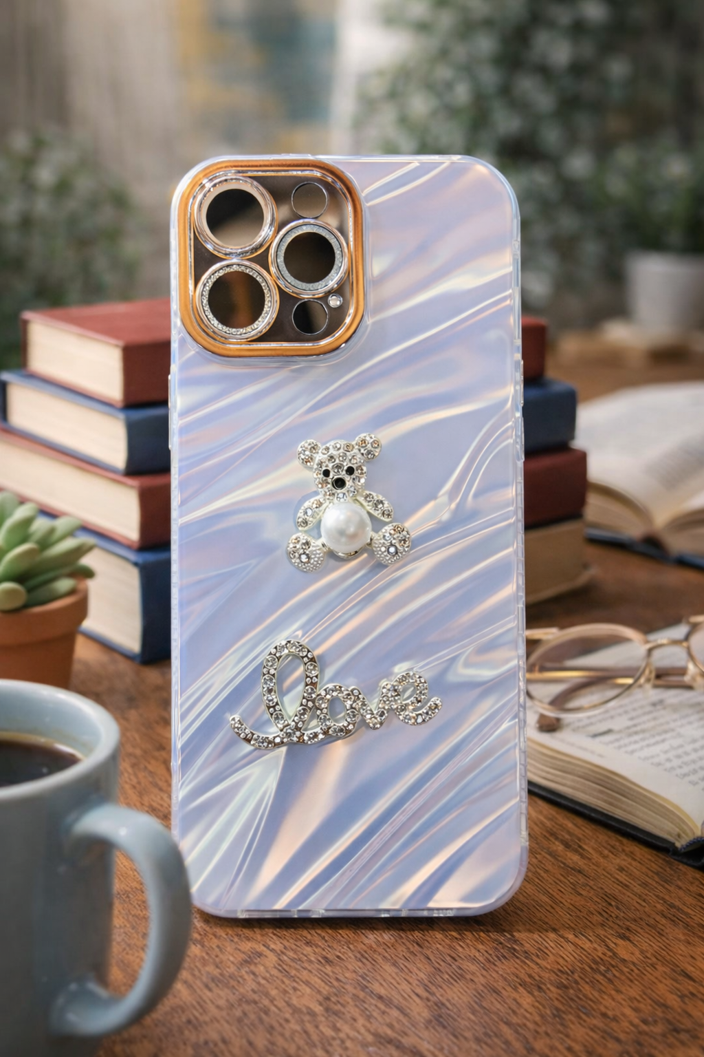 Love Teddy Silver Phone Cover