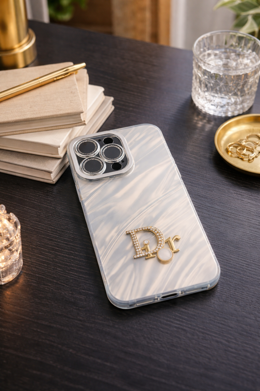 Dior Silver Phone Cover